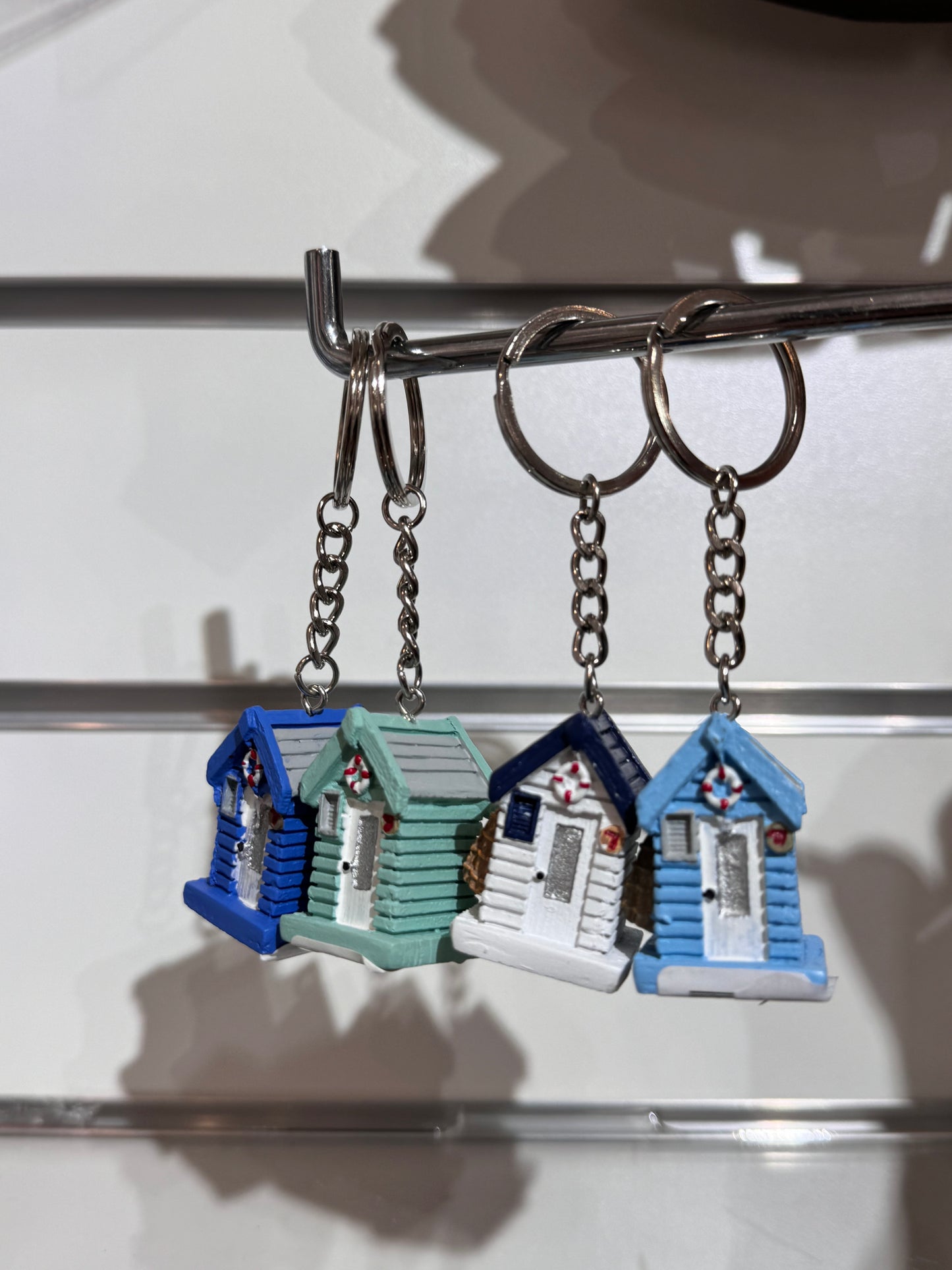 Beach Hut Keyring