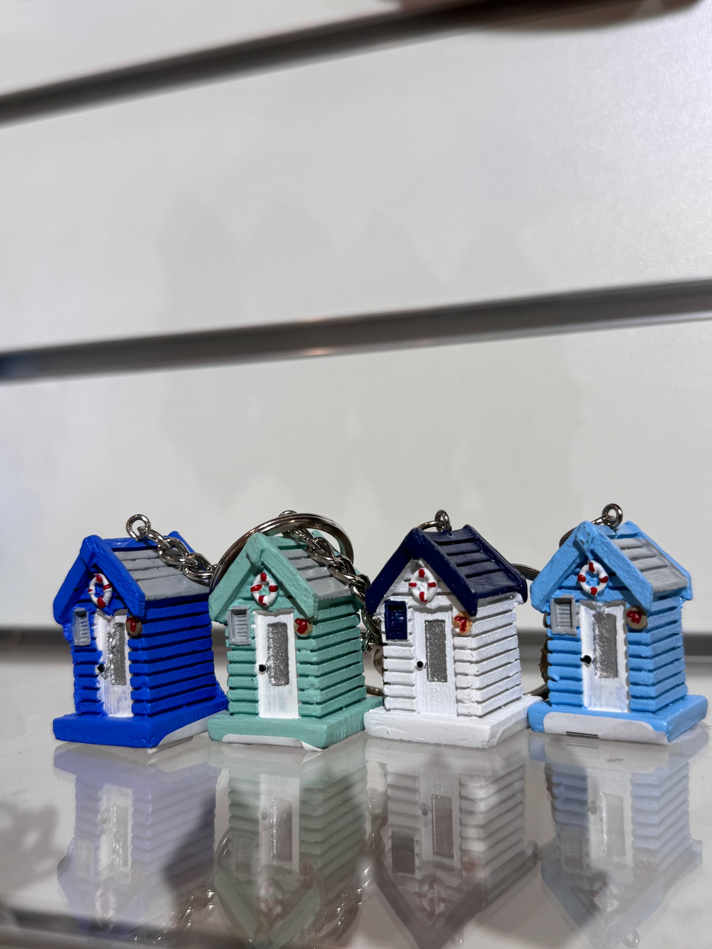 Beach Hut Keyring